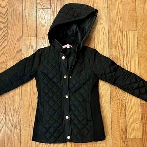 Girls Quilted Jacket Black Size 8